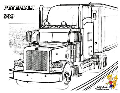 stone cold coloring trucks trucks   wheelers long hauls