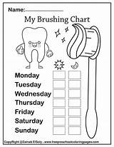 Brushing Tooth Toothbrush Maternelle Brush Freepreschoolcoloringpages Dents Order sketch template