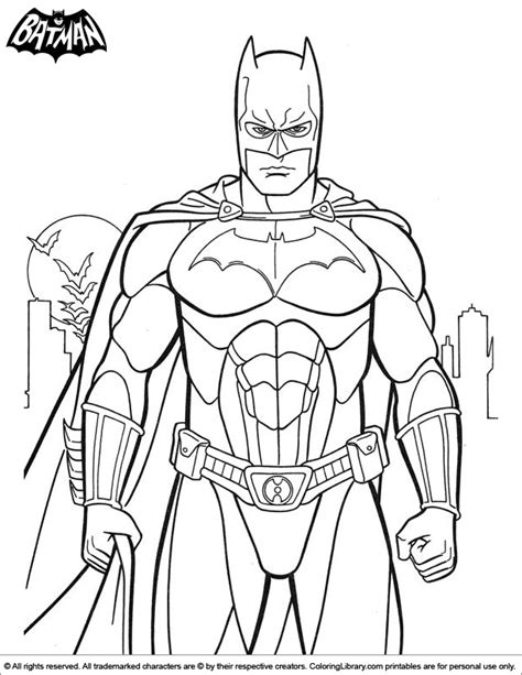 draw batman colouring pages