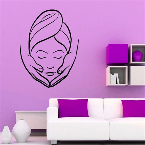 spa beauty salon massage wall stickers art decals removable creative