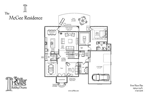 mcgee residence floor plan  pillar homes