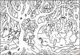 Coloring Woods Pages Ghosts Haunted Three Halloween Printable Drawing Scary sketch template