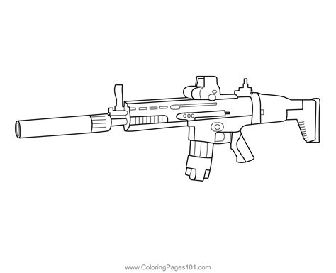 tactical assault rifle fortnite coloring page  kids  fortnite