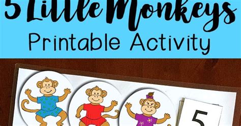 monkeys jumping   bed printable activity