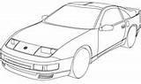 Nissan Coloring 300zx Pages Altima Hybrid sketch template