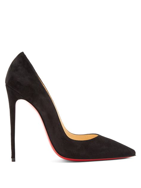 lyst christian louboutin so kate 120mm suede pumps in black