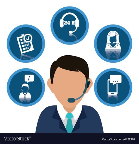 customer service  call center royalty  vector image