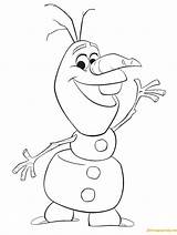Olaf Snowman Pages Coloring Online Color sketch template