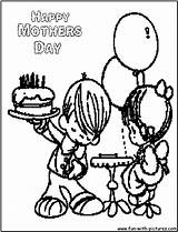 Coloring Happymothersday Preciousmoments Mothers Pages Fun Color sketch template
