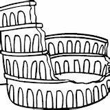 Coloring Colosseum Pages Post sketch template