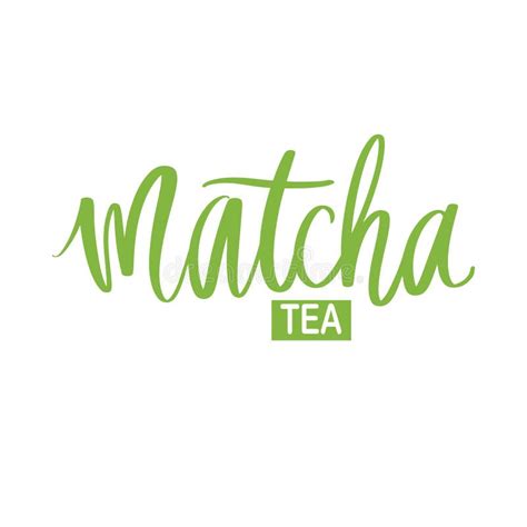 matcha tea poster label logo traditional japanese tea green powder stock vector