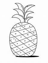 Pineapple Coloring Pages Drawing Printable Kids Easy Print Template Sheet Sheets Color Fruit Dna Stencil Fruits Cute Cartoon Hellokids Book sketch template