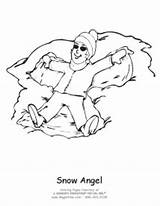 Snow Angel Coloring Pages Christmas Getcolorings Printable Giggletimetoys sketch template