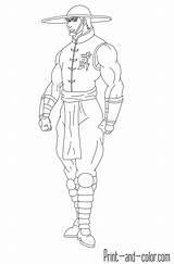 Kombat Mortal Scorpion sketch template