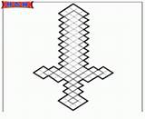 Coloring Pages Minecraft Sword Weapons Diamond Printable Color Template Sheet Pickaxe Print Info Sketch sketch template