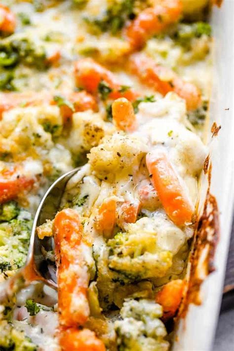 creamy vegetable casserole easy vegetarian side dish