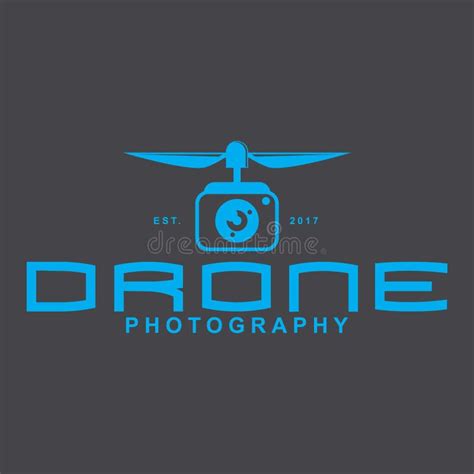 drone logo stock vector illustration  interface propeller