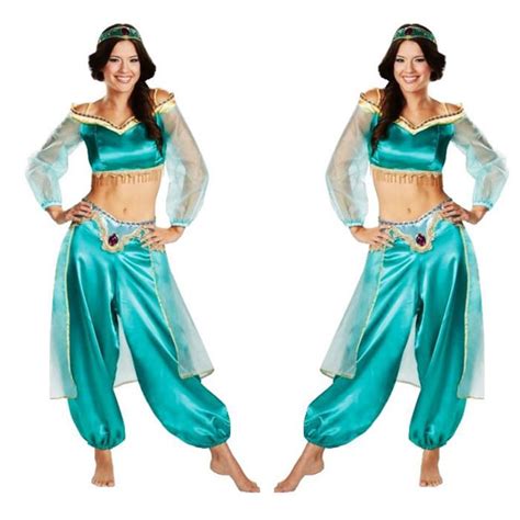 princess jasmine costume adult aladdin cosplay blue belly dance