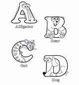 Coloring Alphabet Pages Sheets Abc Alphabetimals Letter Animal Preschool Letters Printable Kids Activity Crafts Book Colouring Weather Bear Printables Kindergarten sketch template