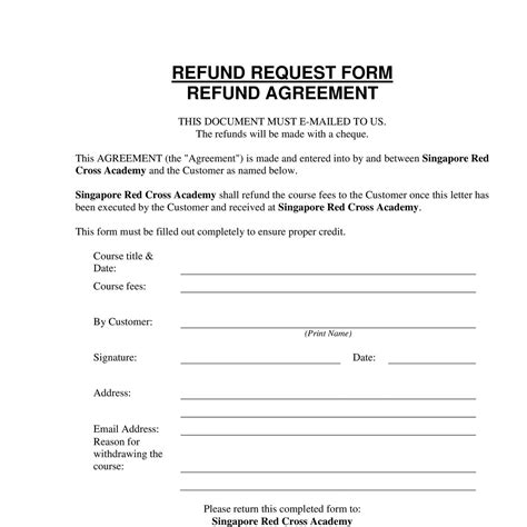 refund request form fill   sign printable  template signnow