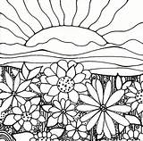 Coloring Pages Garden Flower Clipart Printable Library sketch template