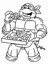 Ninja Coloring Turtles Mutant Teenage Pages Pizza Kids sketch template