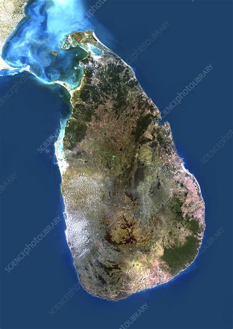 sri lanka satellite image stock image  science photo library