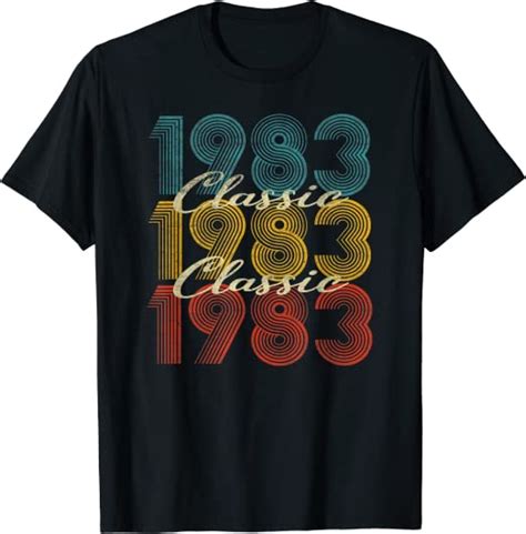 Vintage 1983 Classic Retro T Shirt Clothing