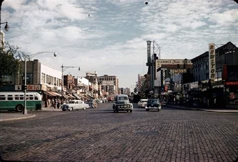 northern blvd facing main street in the 1950s flushing new york