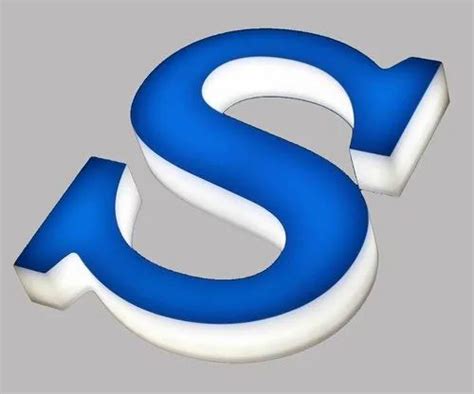 blue  white acrylic led  letter  advertising  rs square