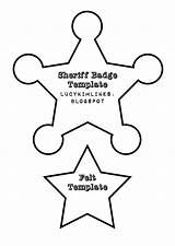 Template Badge Star Sheriff Coloring Print Western Cowboy Toy Large Story Cliparts Clipart Kids Printable Birthday Pages Summer Library Crafts sketch template