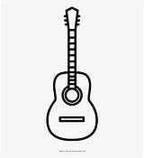 Guitar Icon Acoustic Drawing Clipart Coloring Book Transparent Clipartkey sketch template