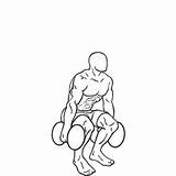 Dumbbell Squats Exercise Drawing Body Exercises Version Getdrawings Dumbbells Overall Barbell Beginners Instead Uses Lower Find Great May sketch template