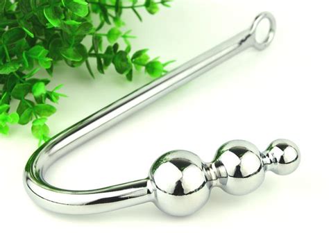 Three Solid Balls Stainless Steel Anal Hook Anal Beads
