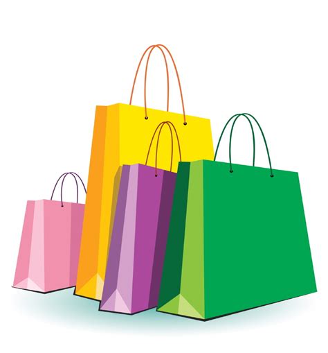 cartoon shopping bags clipart