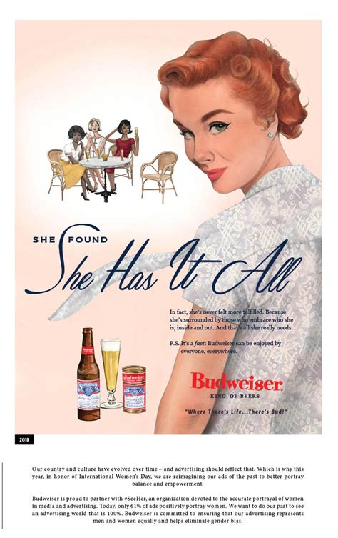 for women s day budweiser revived and reimagined 3 of its ads from the