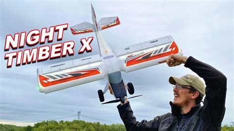 rc smart plane  flite night timber   stol  airplane  led lights thercsaylors
