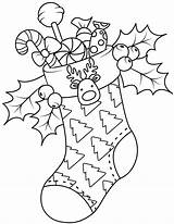 Christmas Coloring Pages Stocking Stockings Printable Candy Licious Cute sketch template