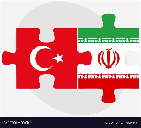 Turkey And Iran Flags Royalty Free Vector Image