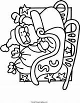 Coloring Pages Santa Sleigh Kids Printable Christmas Madison Print Click Books Colouring Sled sketch template