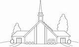 Lds Clipart House Meeting Chapel Church Coloring Clip Pages Christ Primary Mormon Cliparts Jesus Children Drawing Color Kids Gif Landscaping sketch template