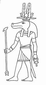 Sobek Iside Egitto Dea Antico Ra Cartina Storia Leggende Miti Amon Midisegni sketch template