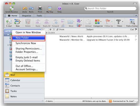 create a rule outlook 2011 for mac university of victoria