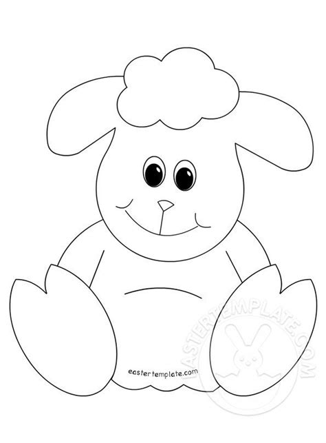 lamb easter sitting easter template