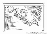 Goalkeeper Pages Soccer Goal Drawing Colouring Coloring Template Getcolorings Getdrawings Print Drawings Printable sketch template