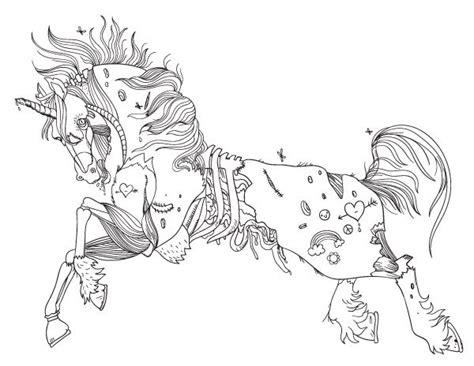 realistic coloring pages  zombie unicorns book  kids