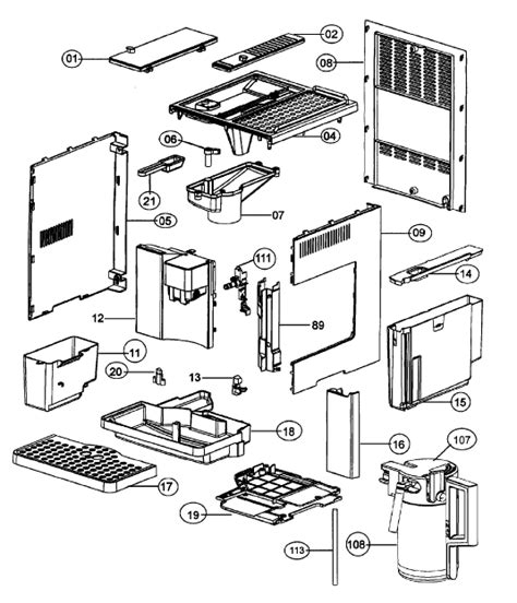 delonghi magnifica parts diagram wiring diagram ideas
