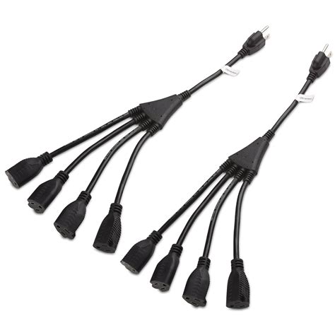 cable matters  pack  outlet power splitter cord power cord splitterpower  ebay