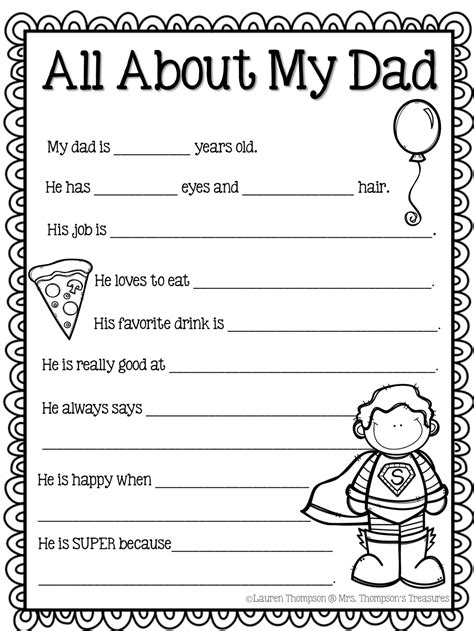 printable    dad worksheets