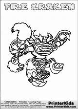 Kraken Skylanders Swapforce sketch template